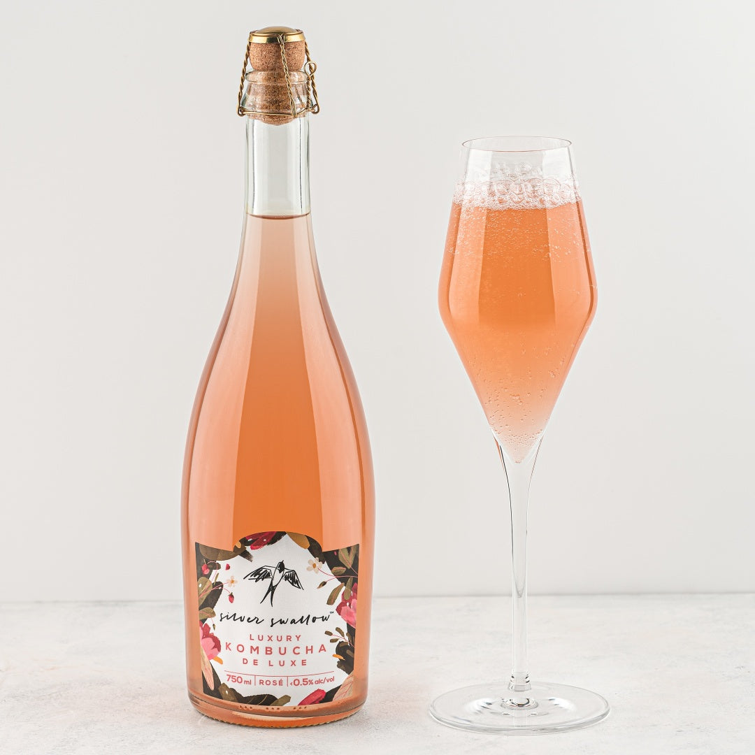 Kombucha de luxe rosé 750ml (3 bouteilles)